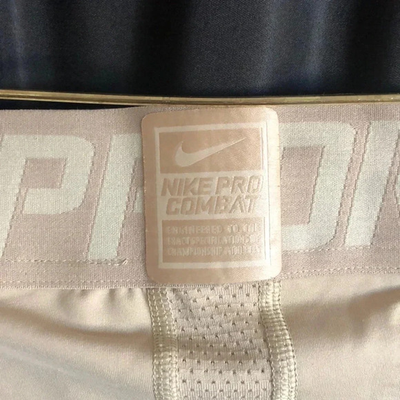 Tan Nike Combat Pro Compression Pants tights 2XL - Picture 2 of 6